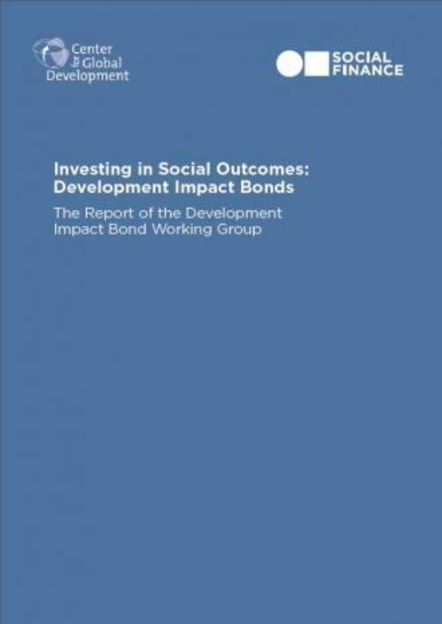 Preview of the PDF titled Investing in social outcomes: Development impact bonds