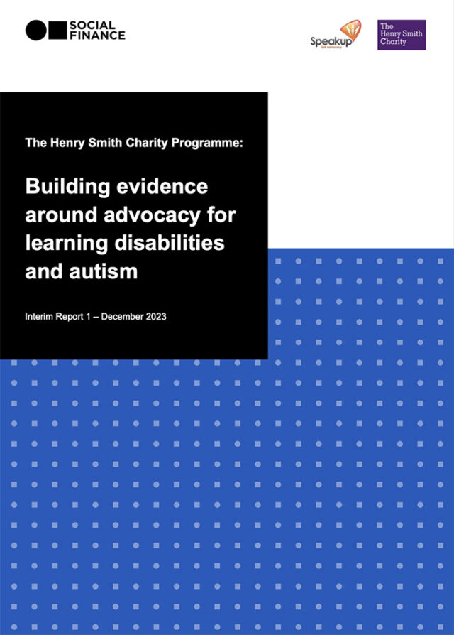 Preview of the PDF titled Building evidence around advocacy for learning disabilities and autism