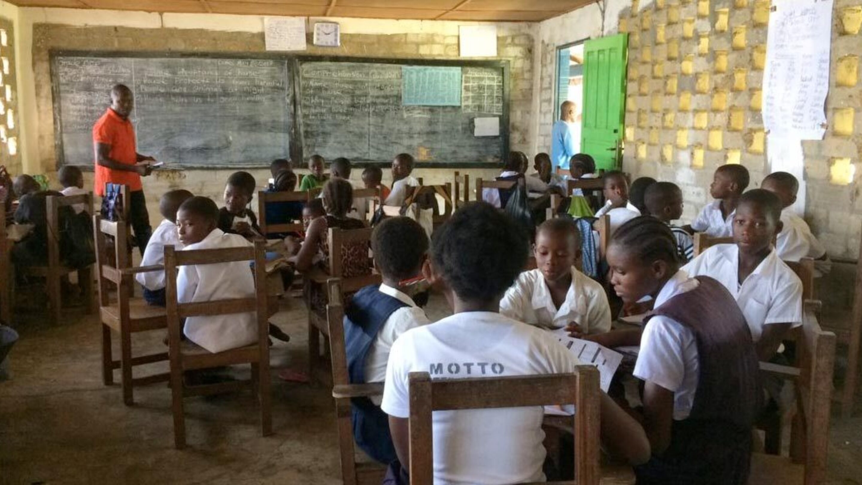 A school classroom in Liberia